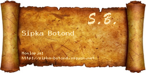 Sipka Botond névjegykártya